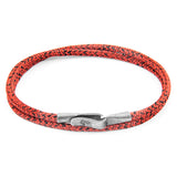 Red Noir Liverpool Silver and Rope Bracelet