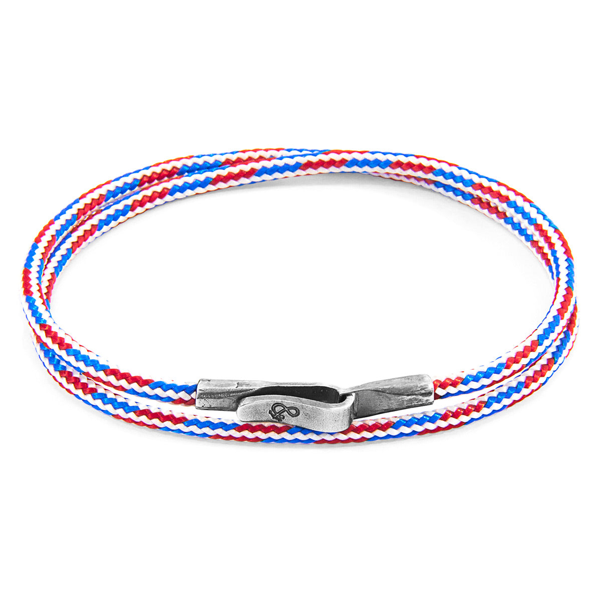 Project-RWB Red White and Blue Liverpool Silver and Rope Bracelet