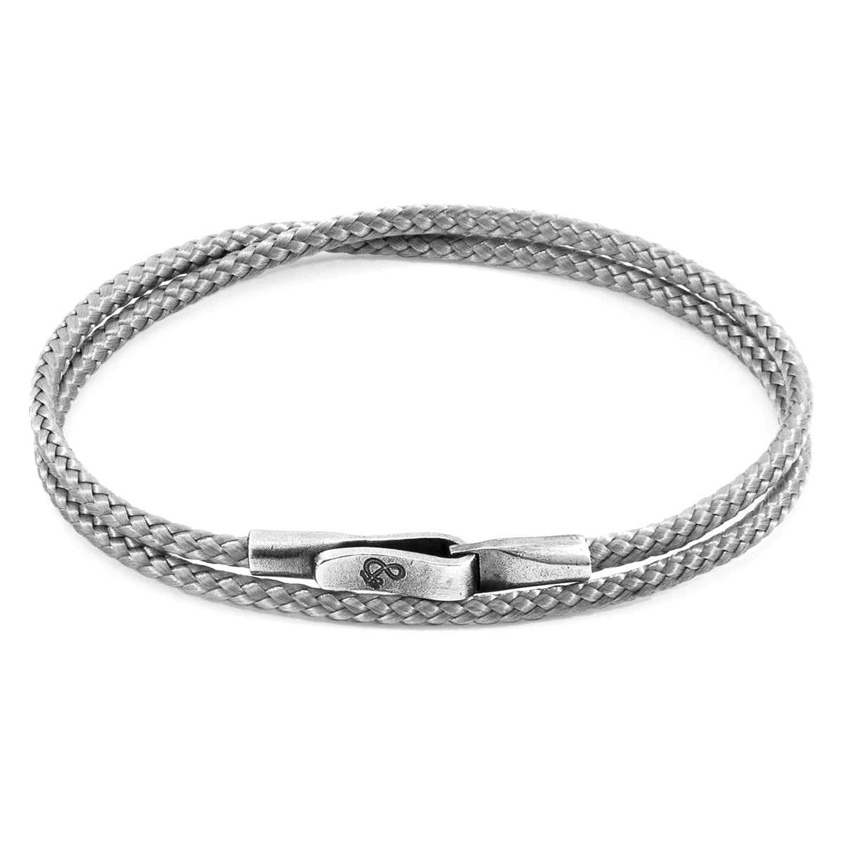 Classic Grey Liverpool Silver and Rope Bracelet
