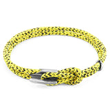 Yellow Noir Padstow Silver and Rope Bracelet