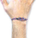 Project-RWB Red White and Blue Padstow Silver and Rope Bracelet