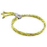 Yellow Noir Pembroke Silver and Rope Bracelet