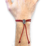 Red Noir Pembroke Silver and Rope Bracelet