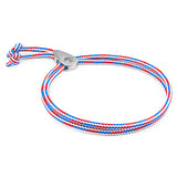 Project-RWB Red White and Blue Pembroke Silver and Rope Bracelet