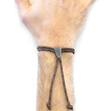 Brown Pembroke Silver and Rope Bracelet