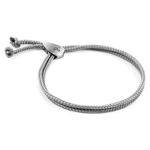 Classic Grey Pembroke Silver and Rope Bracelet