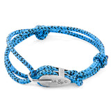 Blue Noir Tyne Silver and Rope Bracelet