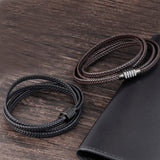 Leather Multi Layer Braid Rope Wristband