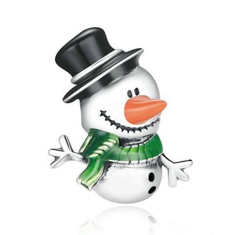 LITTLE SNOWMAN Christmas Sterling Silver Charm