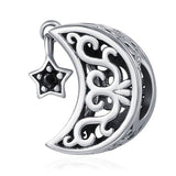 MOON AND STAR Sterling Silver Charm