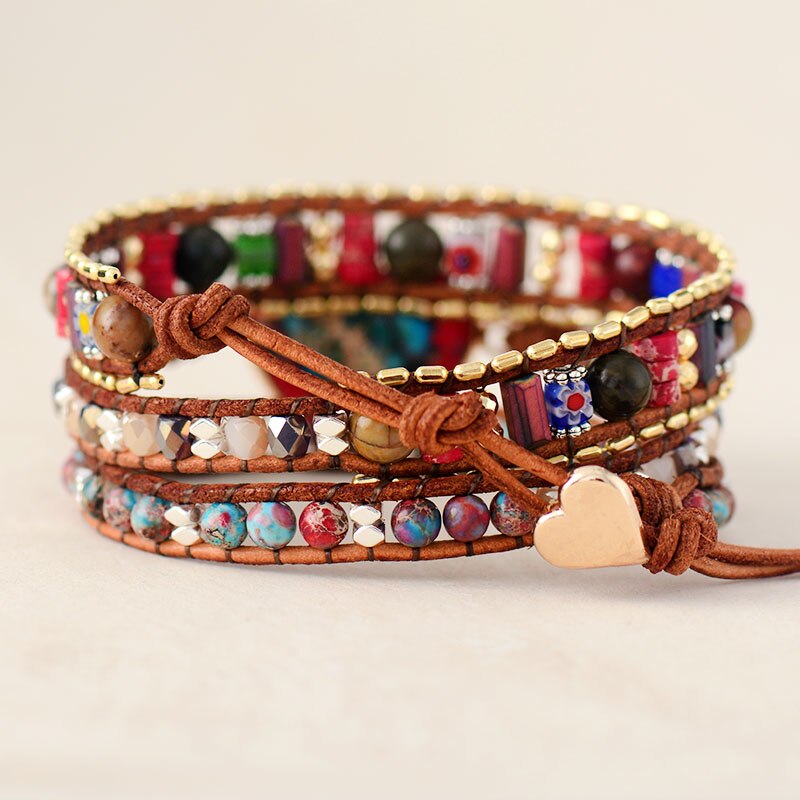 VIBRANT HEART WRAP BRACELET