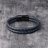 Leather Two-tone Dual Rope Bracelet