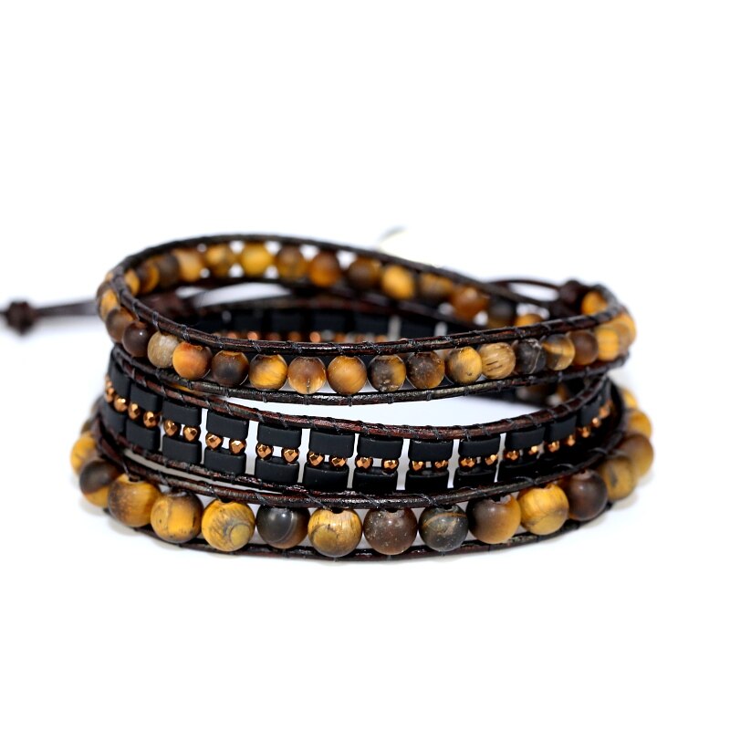 TIGER EYE WRAP BRACELET