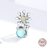 FIREFLIES AND DAISY Sterling Silver Charm