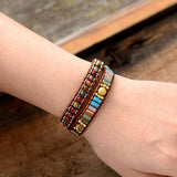 NATURAL STONE DUAL WRAP BRACELET