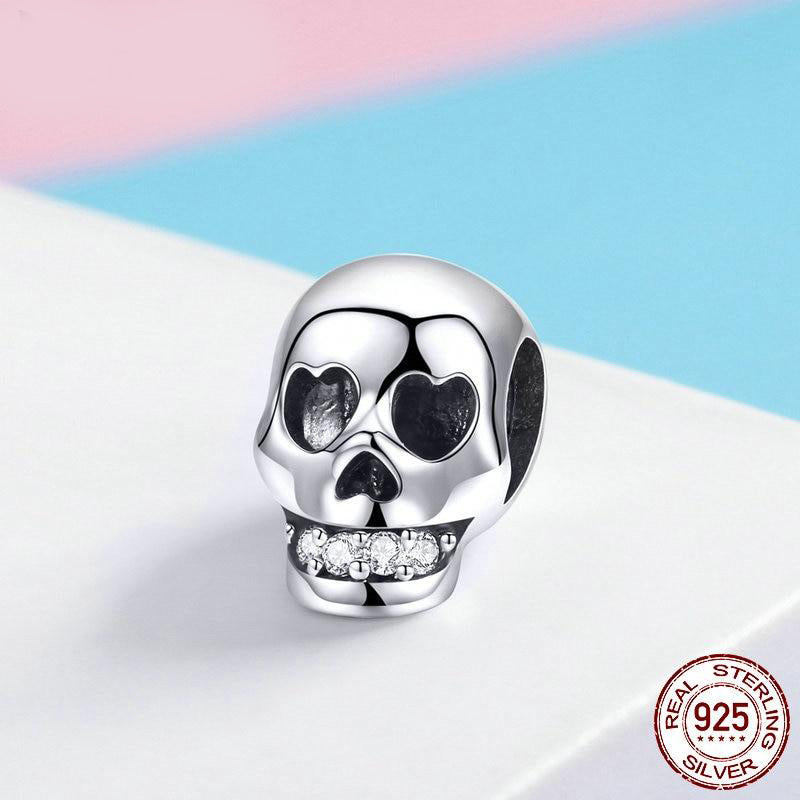 COOL SKULL Sterling Silver Charm