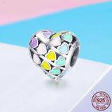 RAINBOW HEART Sterling Silver Charm