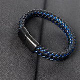Black and Blue Double Layer Wristband