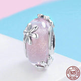 SPRING FLOWERS Murano Sterling Silver Charm