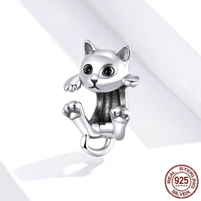 PLAYFUL KITTY Sterling Silver Charm