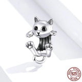 PLAYFUL KITTY Sterling Silver Charm