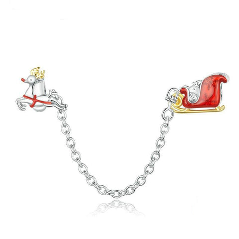 SLEIGH RIDE Christmas Sterling Silver Charm