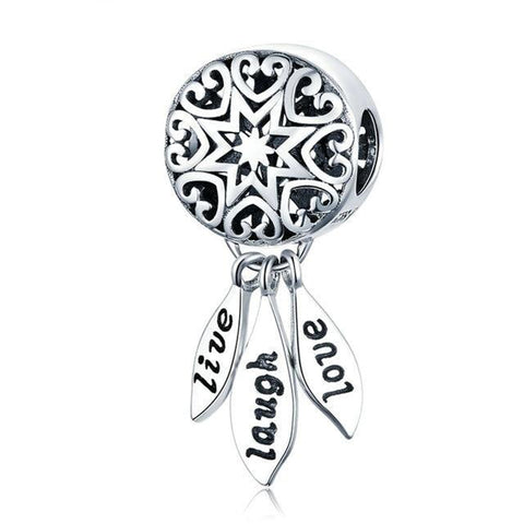 THE LIFE Live Laugh Love Sterling Silver Charm
