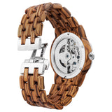 Wilds - Men's Dual Wheel Automatic Zebra Wood Watch