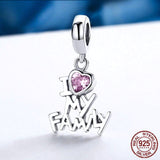 I LOVE MY FAMILY Sterling Silver Charm